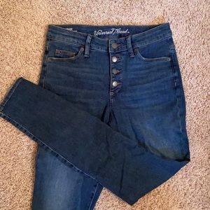 High rise skinny fair trade jeans